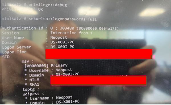 Figure 10. Dumping LSASS of External Controller PC