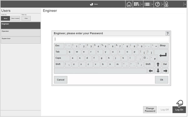 Figure 8. IMOS software user privilege management interface