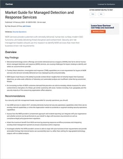 2023 Gartner® Market Guide for Managed Detection and Response Services